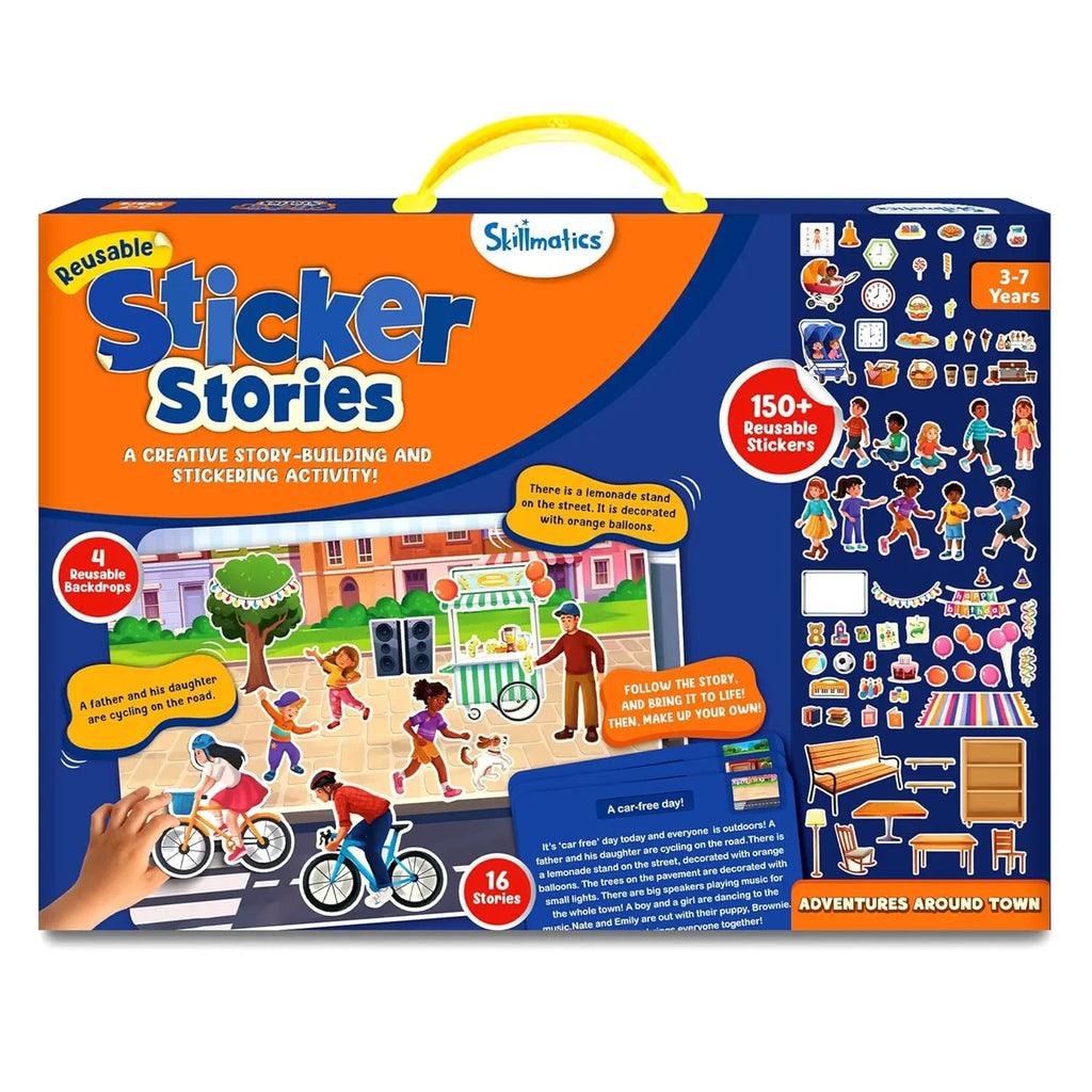 Skillmatics Learning Stickers - 150+ Reusable Stickers for Creative Storytelling & Skill-Building | Educational Travel Activity | Preschool & Kindergarten Toy | Ages 3–7 - Naivri