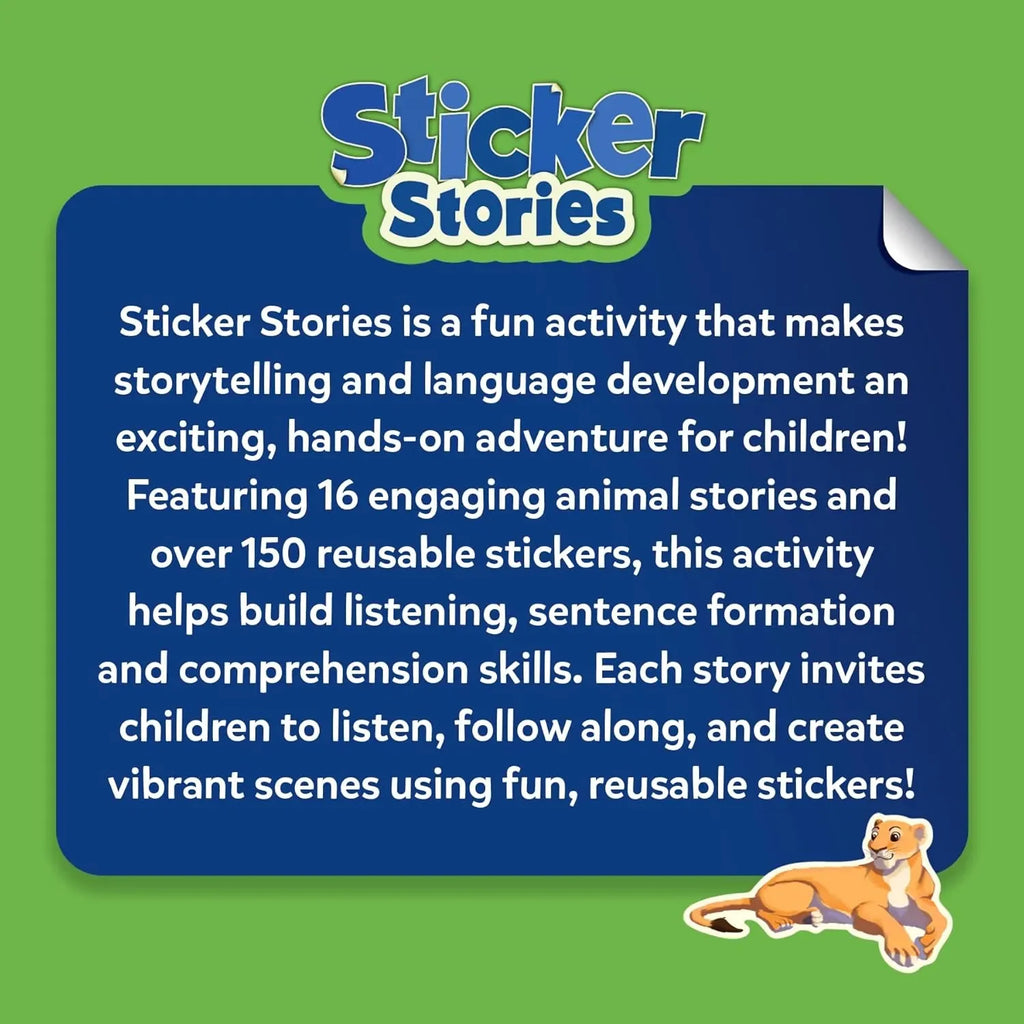 Skillmatics Reusable Stickers – Animals: Creative Story Building Kit for Kids | 150+ Stickers | Preschool Educational Toy | Travel-Friendly | Ideal Gift for Ages 3–7 - Naivri