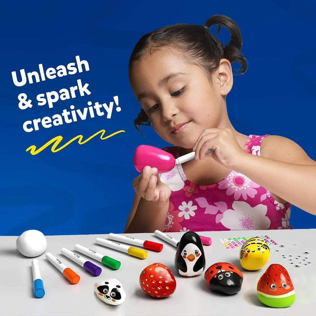Skillmatics Rock Painting Kit – DIY Art & Craft Activity for Kids | Mess-Free Painting, Decorative Rock Craft Set | For Ages 4 to 12 - Naivri