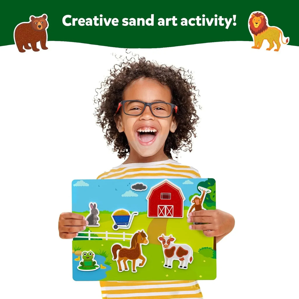 Skillmatics Sand Art Activity – Animals | DIY Sand Art Kit with 50+ Stickers & Sand Bottles | Creative Craft Set for Kids Ages 4–10 | Multicolor - Naivri