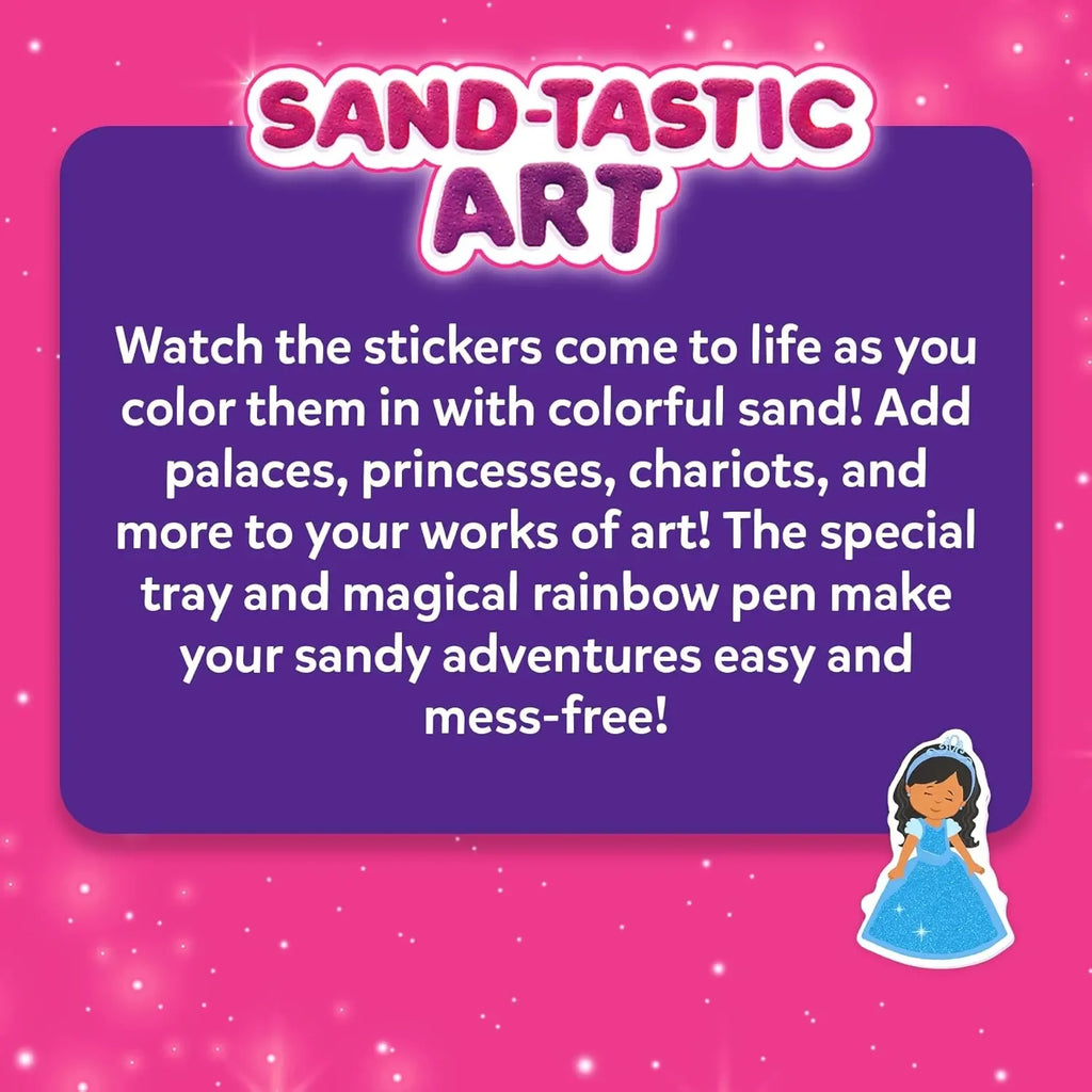 Skillmatics Sand Art Activity - Unicorns & Princesses | 50+ Colorful Stickers | DIY Sand Craft Kit for Kids Ages 4 to 10 - Naivri