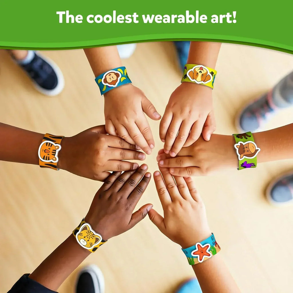 Skillmatics Snap Bandz – DIY Animal-Themed Craft Kit for Kids, 8 Wearable Bands - Naivri