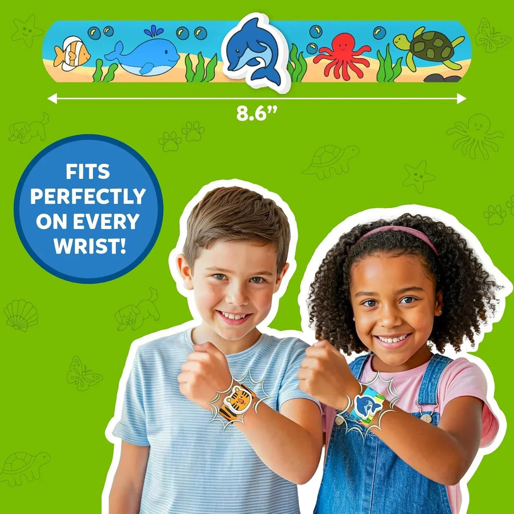 Skillmatics Snap Bandz – DIY Animal-Themed Craft Kit for Kids, 8 Wearable Bands - Naivri