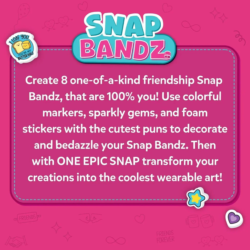 Skillmatics Snap Bandz – DIY Friendship Bracelet Craft Kit for Kids - Naivri