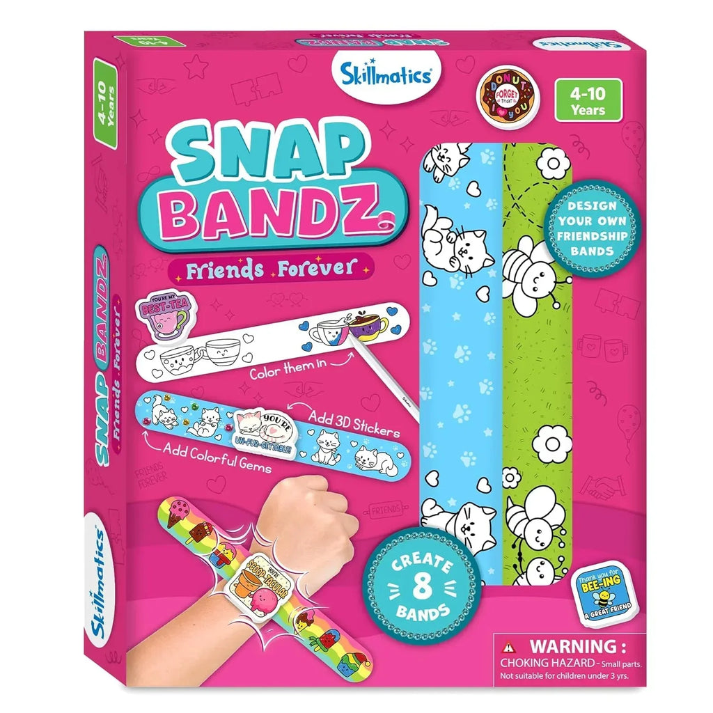 Skillmatics Snap Bandz – DIY Friendship Bracelet Craft Kit for Kids - Naivri
