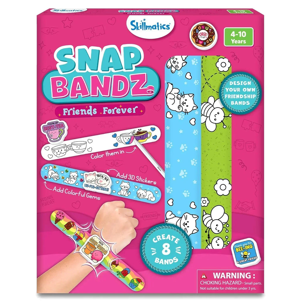 Skillmatics Snap Bandz – DIY Friendship Bracelet Craft Kit for Kids - Naivri