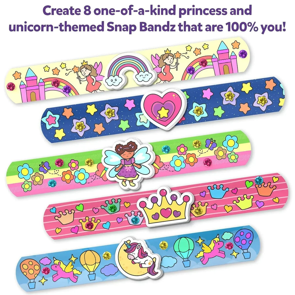 Skillmatics Snap Bandz – DIY Unicorns & Princesses Bracelet Craft Kit for Kids - Naivri