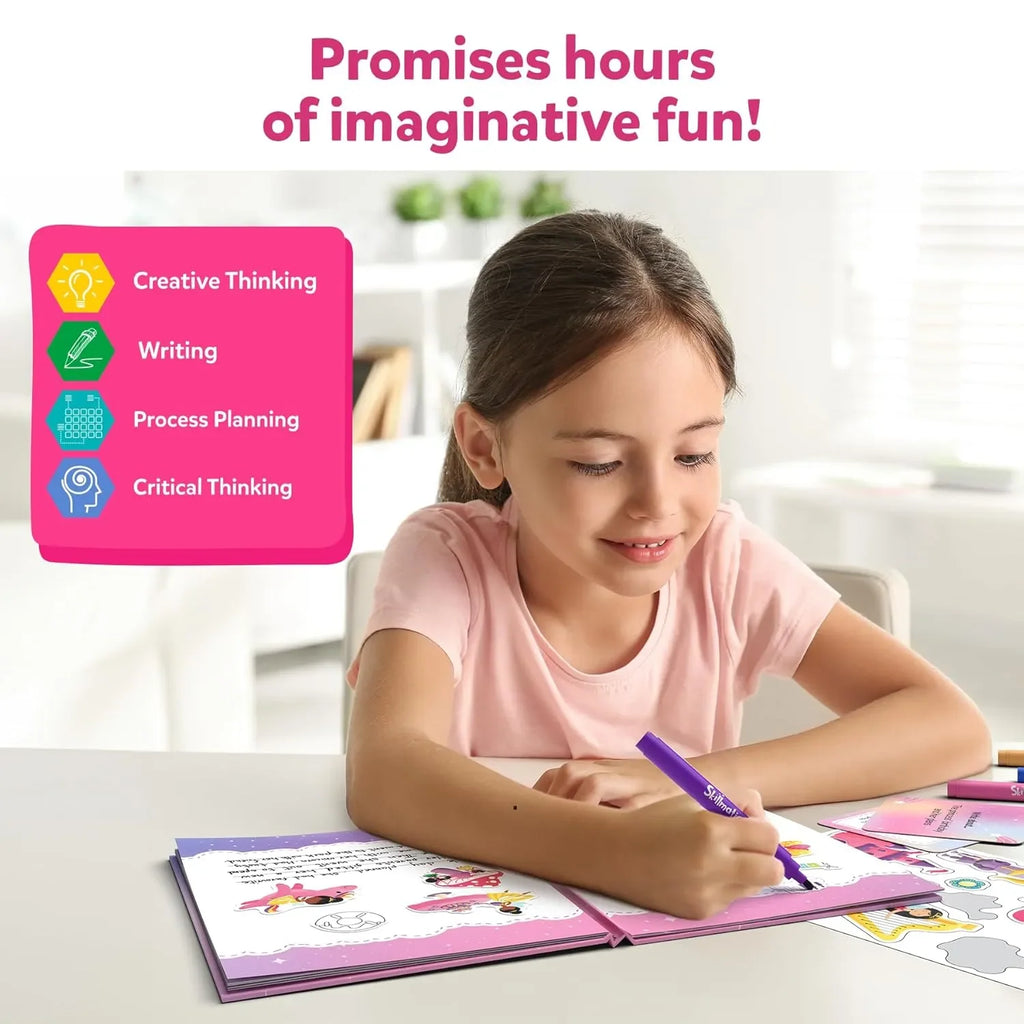 Skillmatics Storybook Art Kit – Create Fairytale Stories | DIY Writing & Craft Kit with 300+ Stickers | Scrapbooking & Journal Activity for Kids Ages 5 to 10 - Naivri