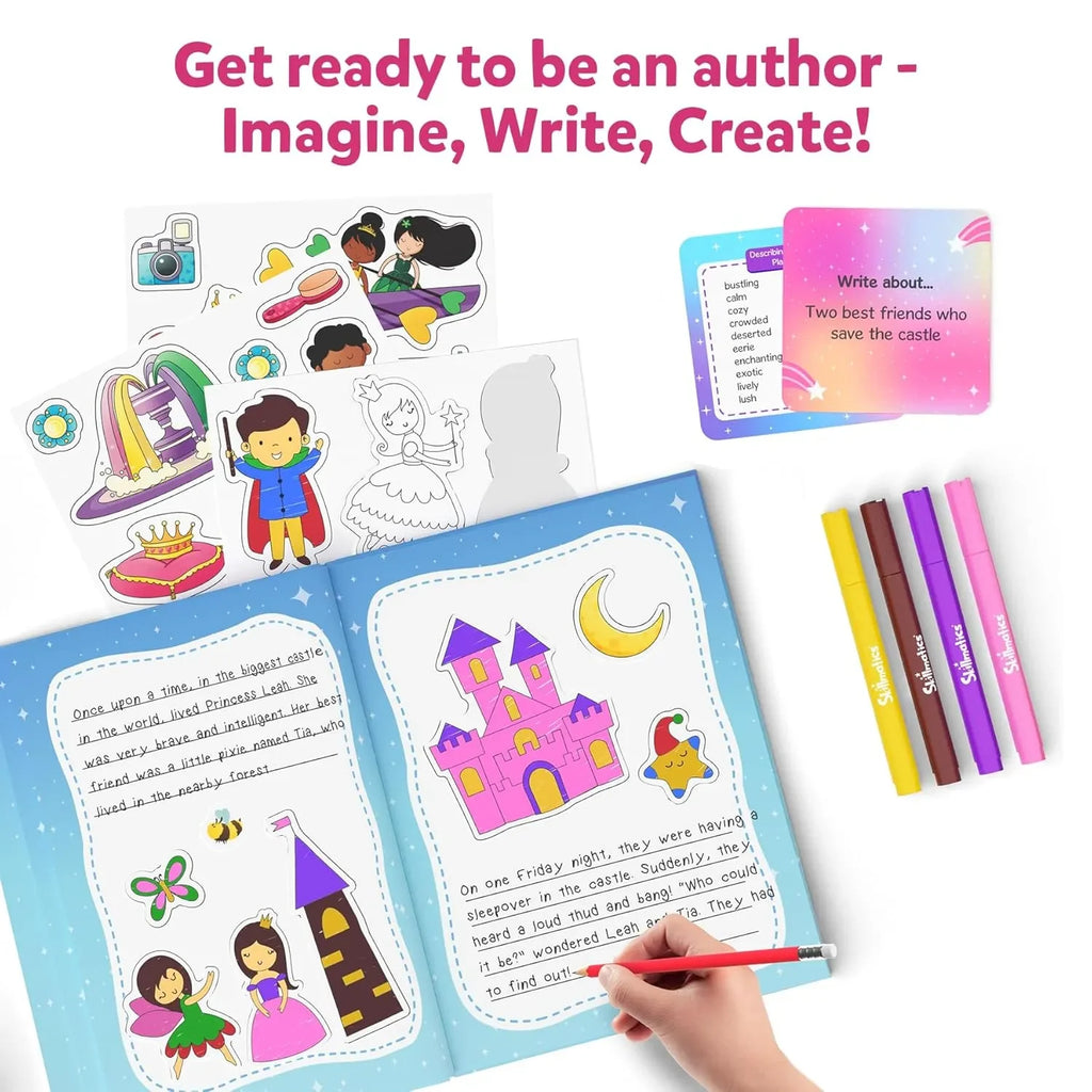 Skillmatics Storybook Art Kit – Create Fairytale Stories | DIY Writing & Craft Kit with 300+ Stickers | Scrapbooking & Journal Activity for Kids Ages 5 to 10 - Naivri