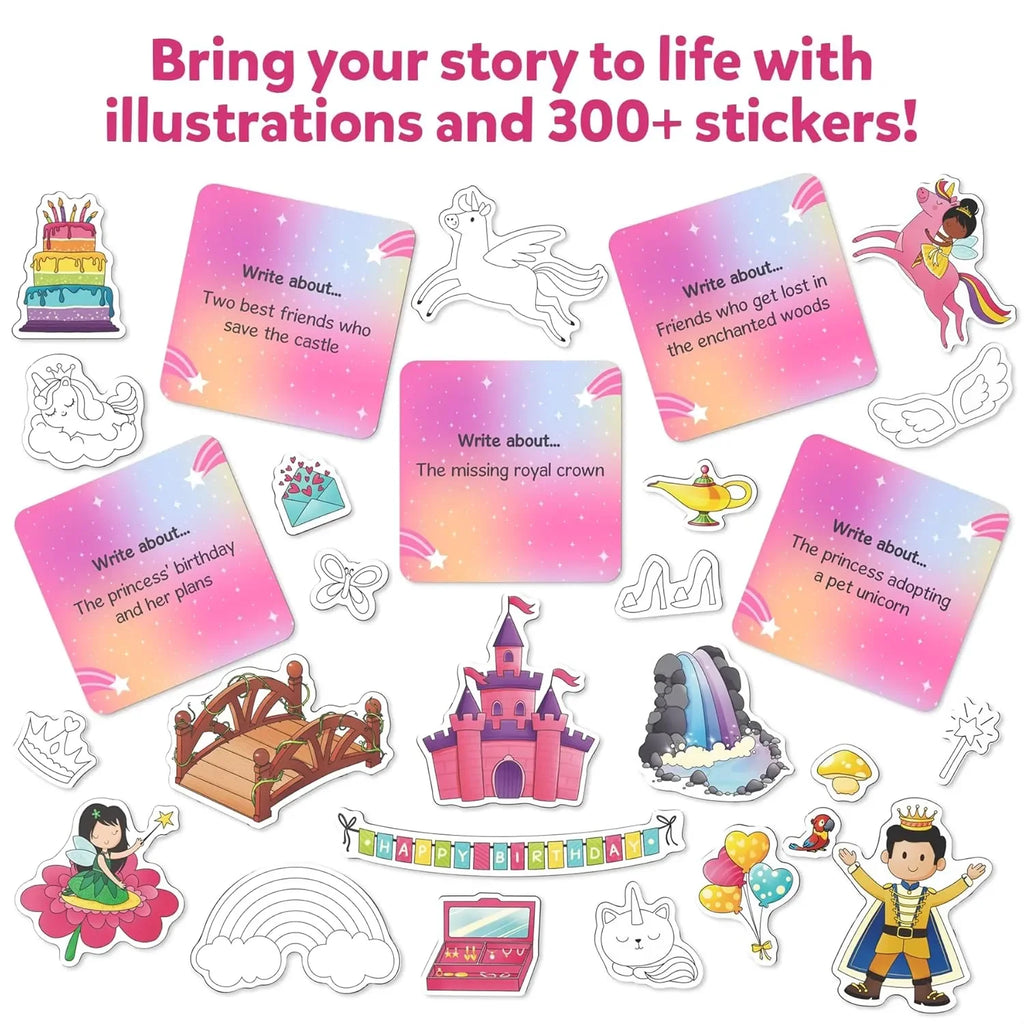 Skillmatics Storybook Art Kit – Create Fairytale Stories | DIY Writing & Craft Kit with 300+ Stickers | Scrapbooking & Journal Activity for Kids Ages 5 to 10 - Naivri