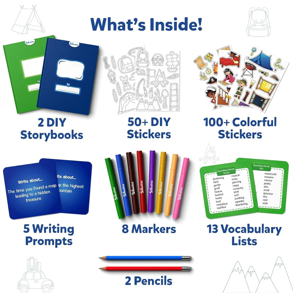 Skillmatics Storybook Art Kit – DIY Creative Writing & Scrapbooking Kit with 300+ Stickers | Hardbound Books | Ideal for Kids Ages 5 to 10 - Naivri