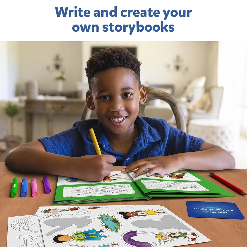 Skillmatics Storybook Art Kit – DIY Creative Writing & Scrapbooking Kit with 300+ Stickers | Hardbound Books | Ideal for Kids Ages 5 to 10 - Naivri