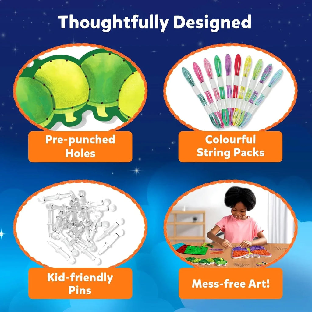 Skillmatics String Art Activity – Bugs & Butterflies | DIY Creative Craft Kit for Kids Ages 6–12 | Mess-Free Art, Fun Indoor Activities & Gifting Option Available Online at Naivri - Naivri