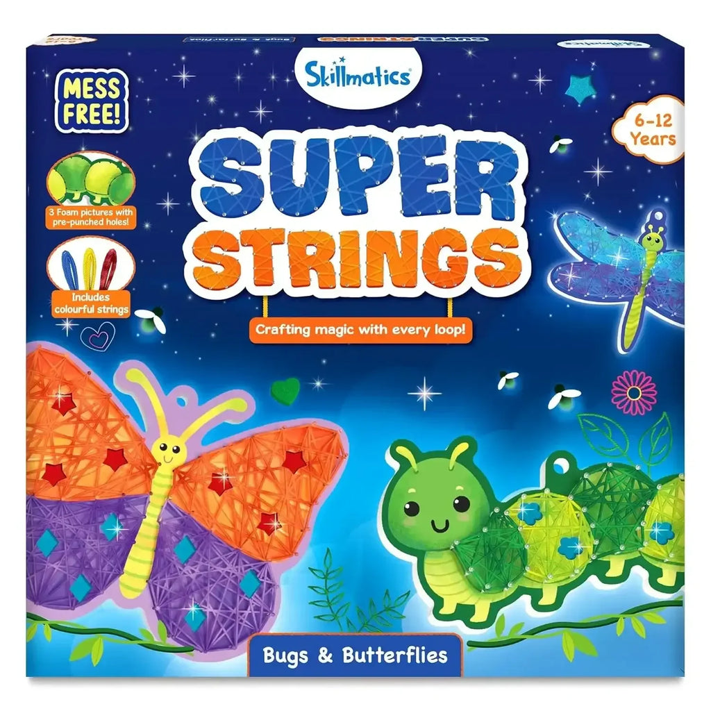 Skillmatics String Art Activity – Bugs & Butterflies | DIY Creative Craft Kit for Kids Ages 6–12 | Mess-Free Art, Fun Indoor Activities & Gifting Option Available Online at Naivri - Naivri