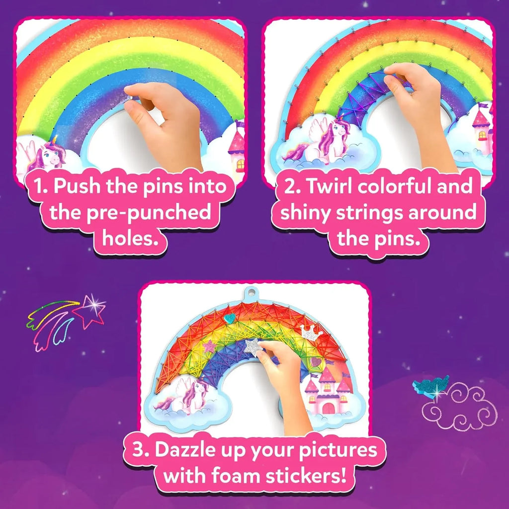 Skillmatics String Art Activity – Unicorn Magic | DIY Creative Craft Kit for Kids Aged 6–12 | Mess-Free Art, Educational Indoor Fun, and Gifting Option - Naivri