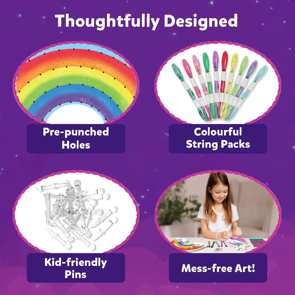 Skillmatics String Art Activity – Unicorn Magic | DIY Creative Craft Kit for Kids Aged 6–12 | Mess-Free Art, Educational Indoor Fun, and Gifting Option - Naivri