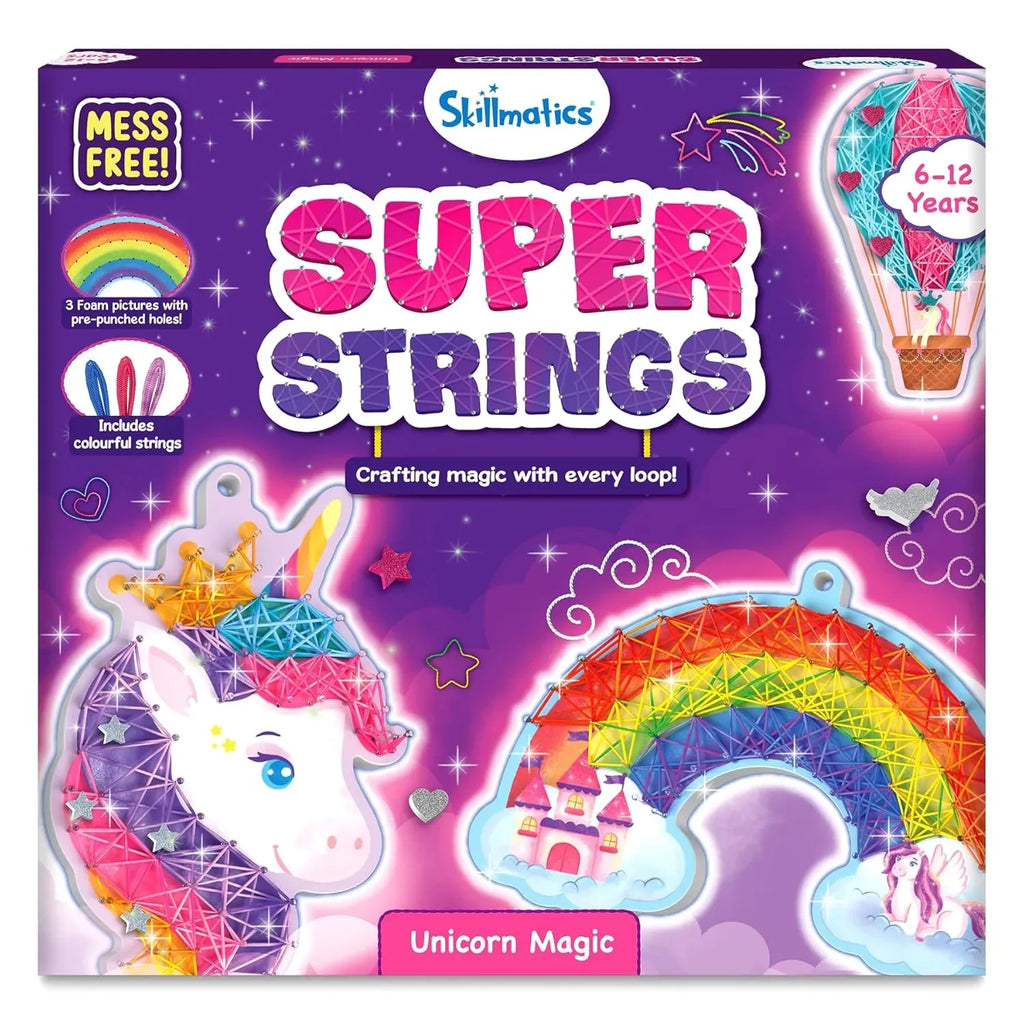 Skillmatics String Art Activity – Unicorn Magic | DIY Creative Craft Kit for Kids Aged 6–12 | Mess-Free Art, Educational Indoor Fun, and Gifting Option - Naivri