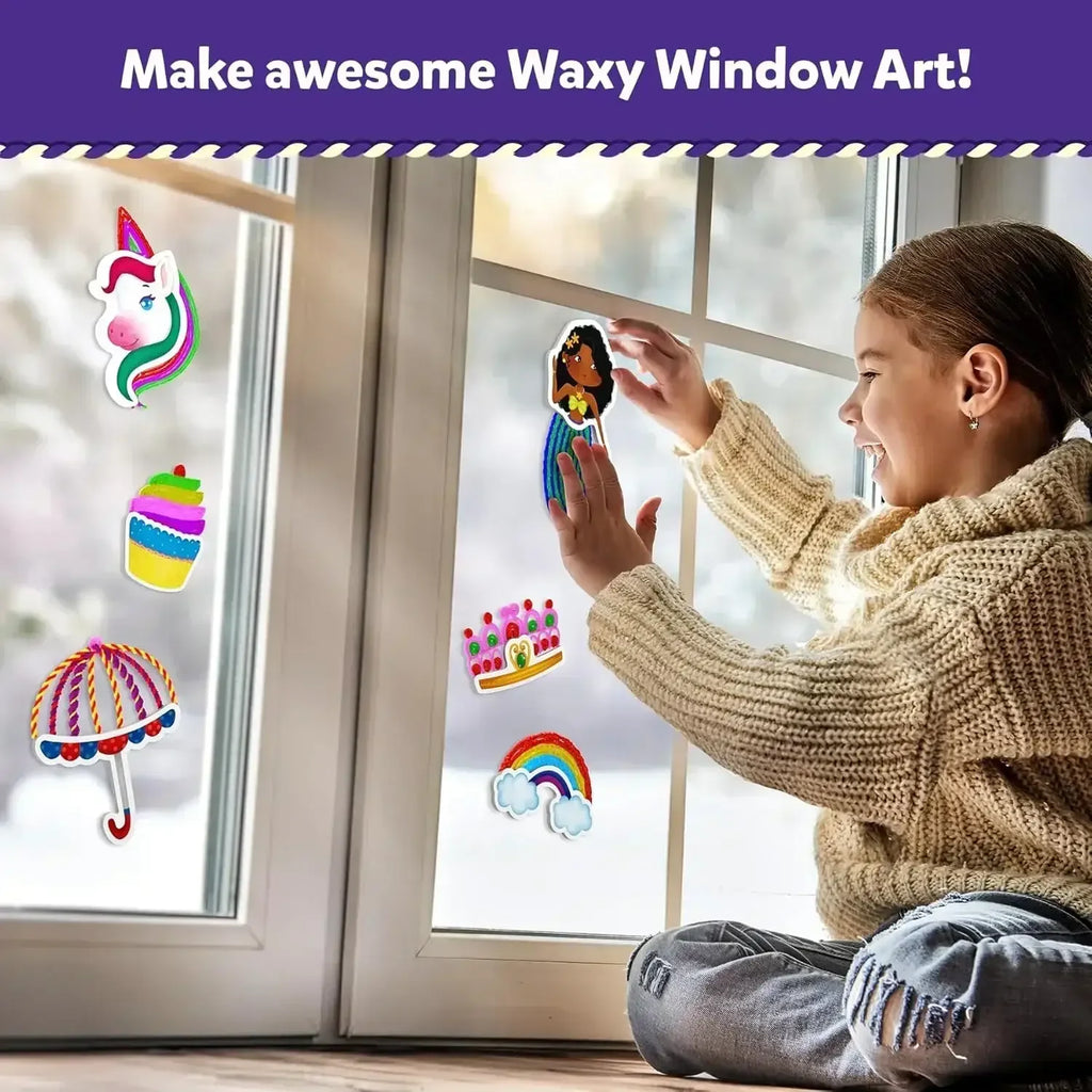 Skillmatics Waxy Window Art Kit – Reusable DIY Unicorn & Princess Craft for Kids - Naivri