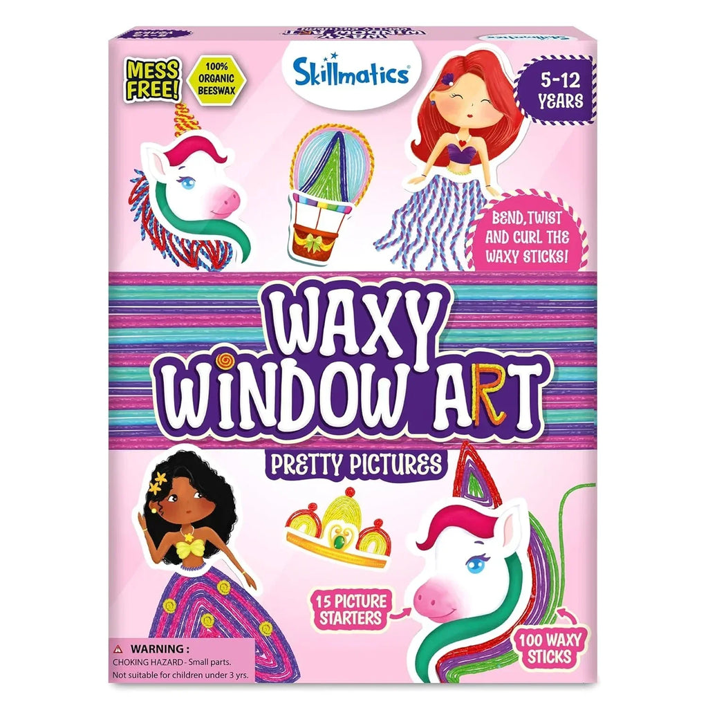 Skillmatics Waxy Window Art Kit – Reusable DIY Unicorn & Princess Craft for Kids - Naivri