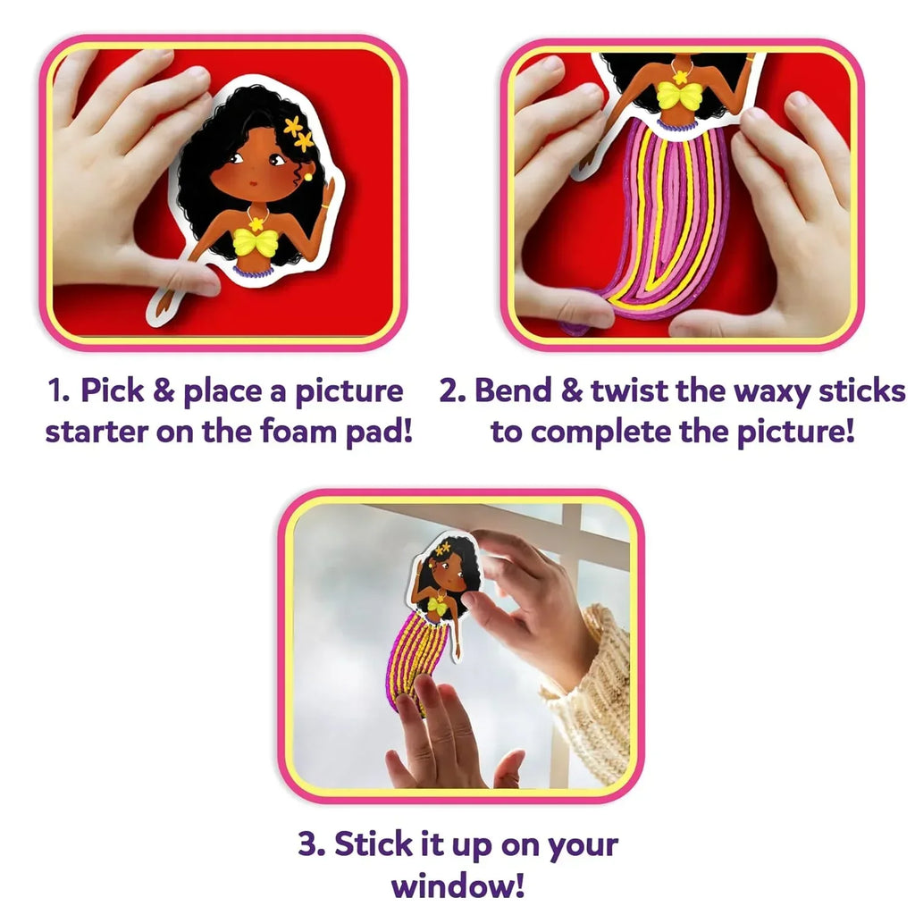 Skillmatics Waxy Window Art Kit – Reusable DIY Unicorn & Princess Craft for Kids - Naivri