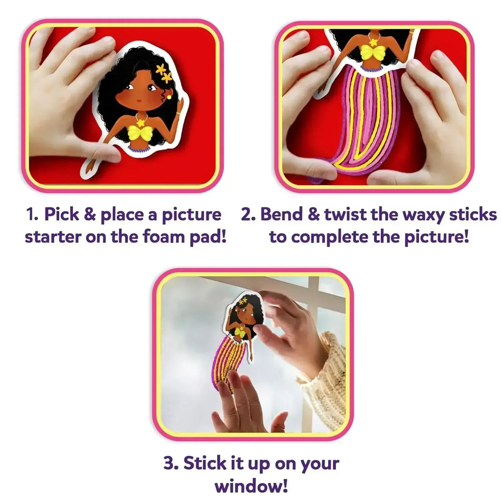 Skillmatics Waxy Window Art Kit – Reusable DIY Unicorn & Princess Craft for Kids - Naivri