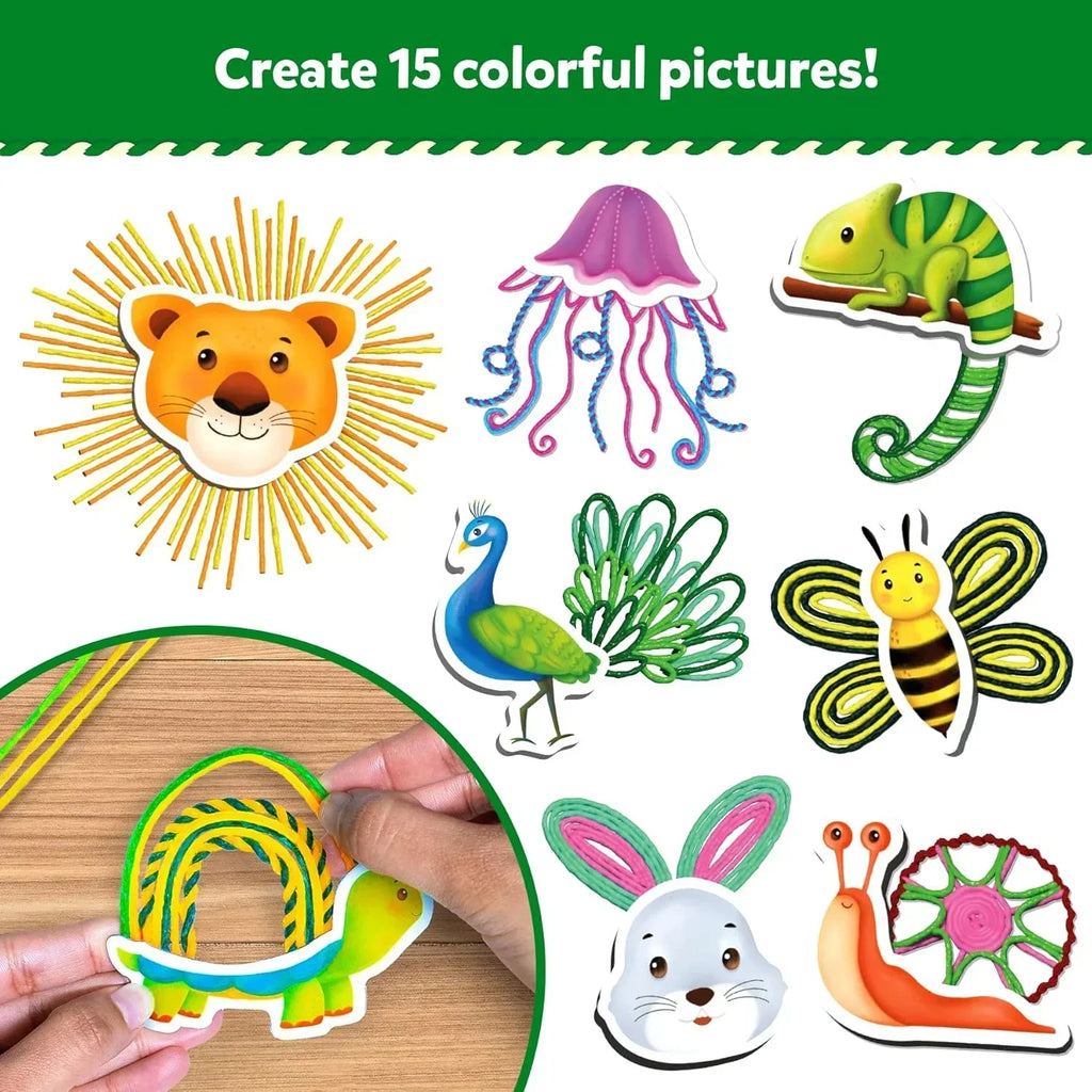 Skillmatics Waxy Window Art – Reusable Organic Beeswax Animal Craft Kit for Kids - Naivri