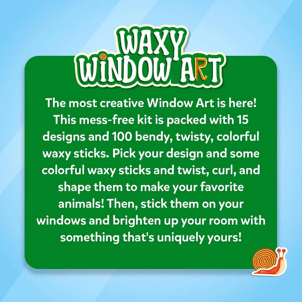 Skillmatics Waxy Window Art – Reusable Organic Beeswax Animal Craft Kit for Kids - Naivri
