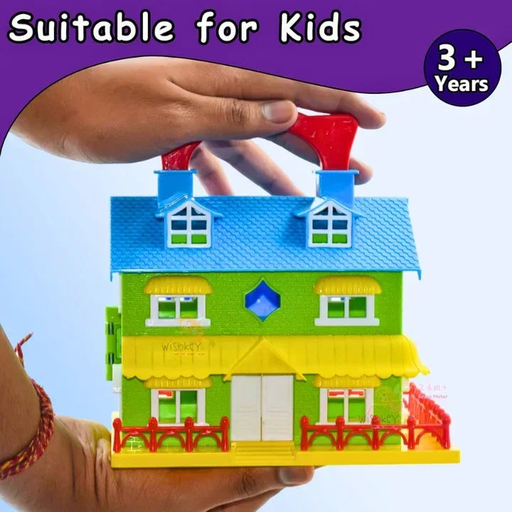 Skoodle Glamster Flip & Play Doll House with Accessories | Portable Compact Dollhouse for Girls | Customizable Interior | Non-Toxic Material | Age 3+ - Naivri