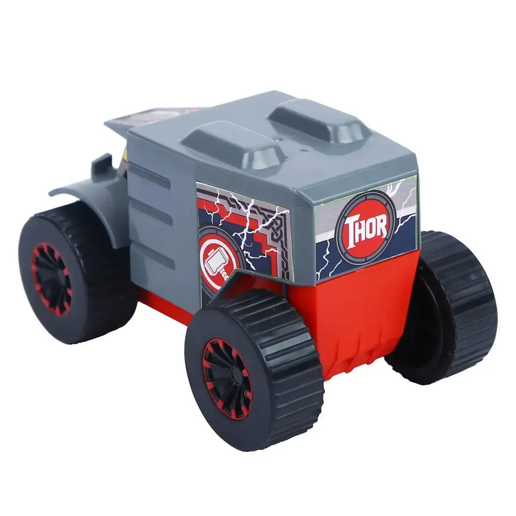 Skoodle Kid Marvel Pull-Back Monster Truck – Thor Edition | Marvel Superhero Toy Truck for Kids | Pullback Vehicle for Boys & Girls | Durable & Educational Toy | Grey - Naivri