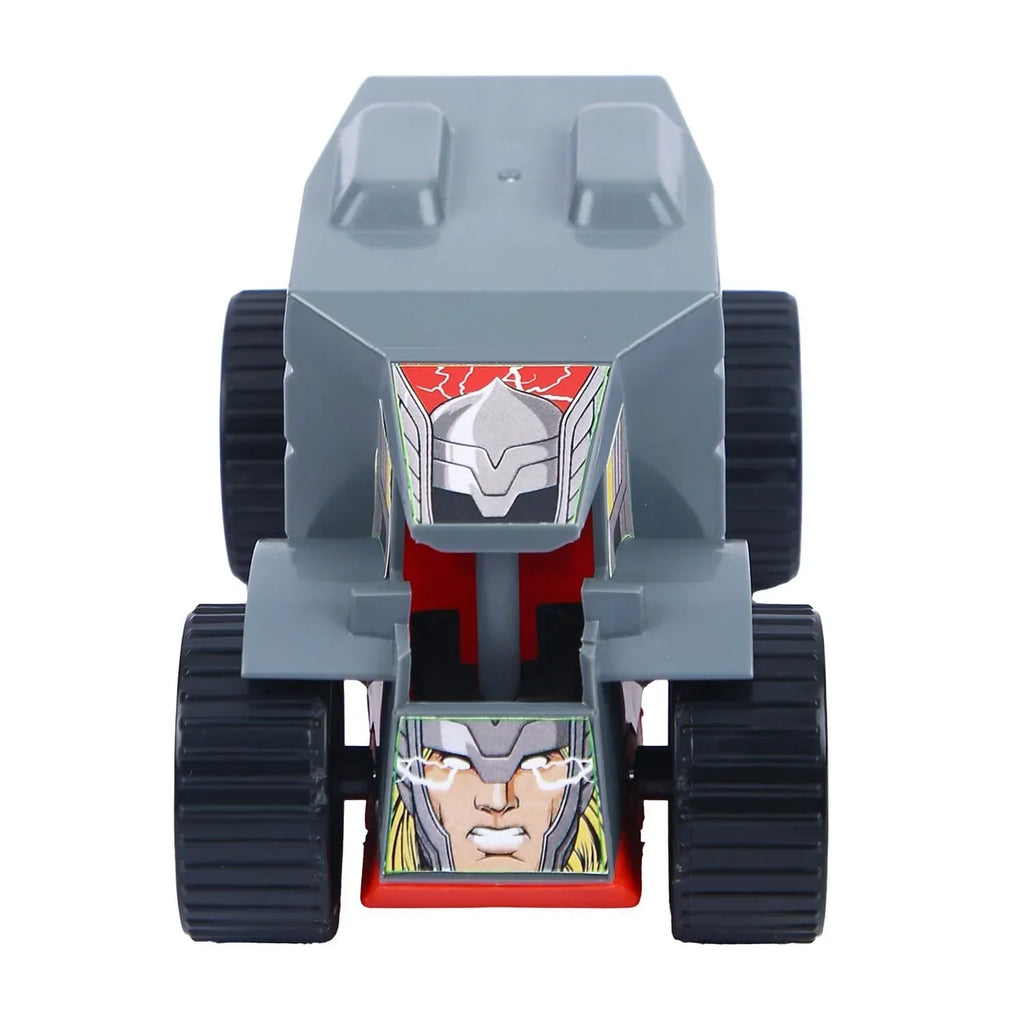 Skoodle Kid Marvel Pull-Back Monster Truck – Thor Edition | Marvel Superhero Toy Truck for Kids | Pullback Vehicle for Boys & Girls | Durable & Educational Toy | Grey - Naivri