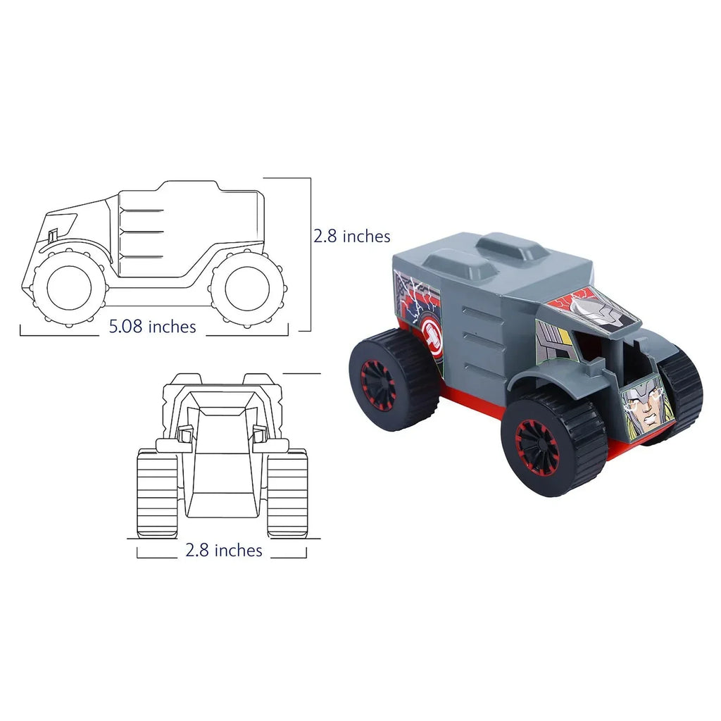 Skoodle Kid Marvel Pull-Back Monster Truck – Thor Edition | Marvel Superhero Toy Truck for Kids | Pullback Vehicle for Boys & Girls | Durable & Educational Toy | Grey - Naivri