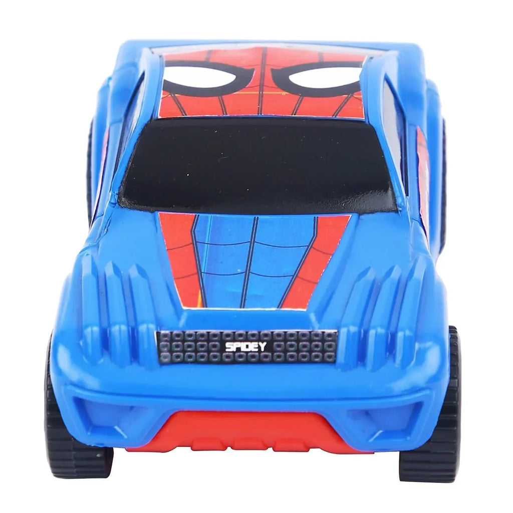 Skoodle Kid Marvel Pull-Back SUV – Spider-Man Edition | Durable Marvel Superhero Toy Car for Kids | Educational Pullback SUV for Boys & Girls | Blue & Red Spider-Man Vehicle Toy - Naivri
