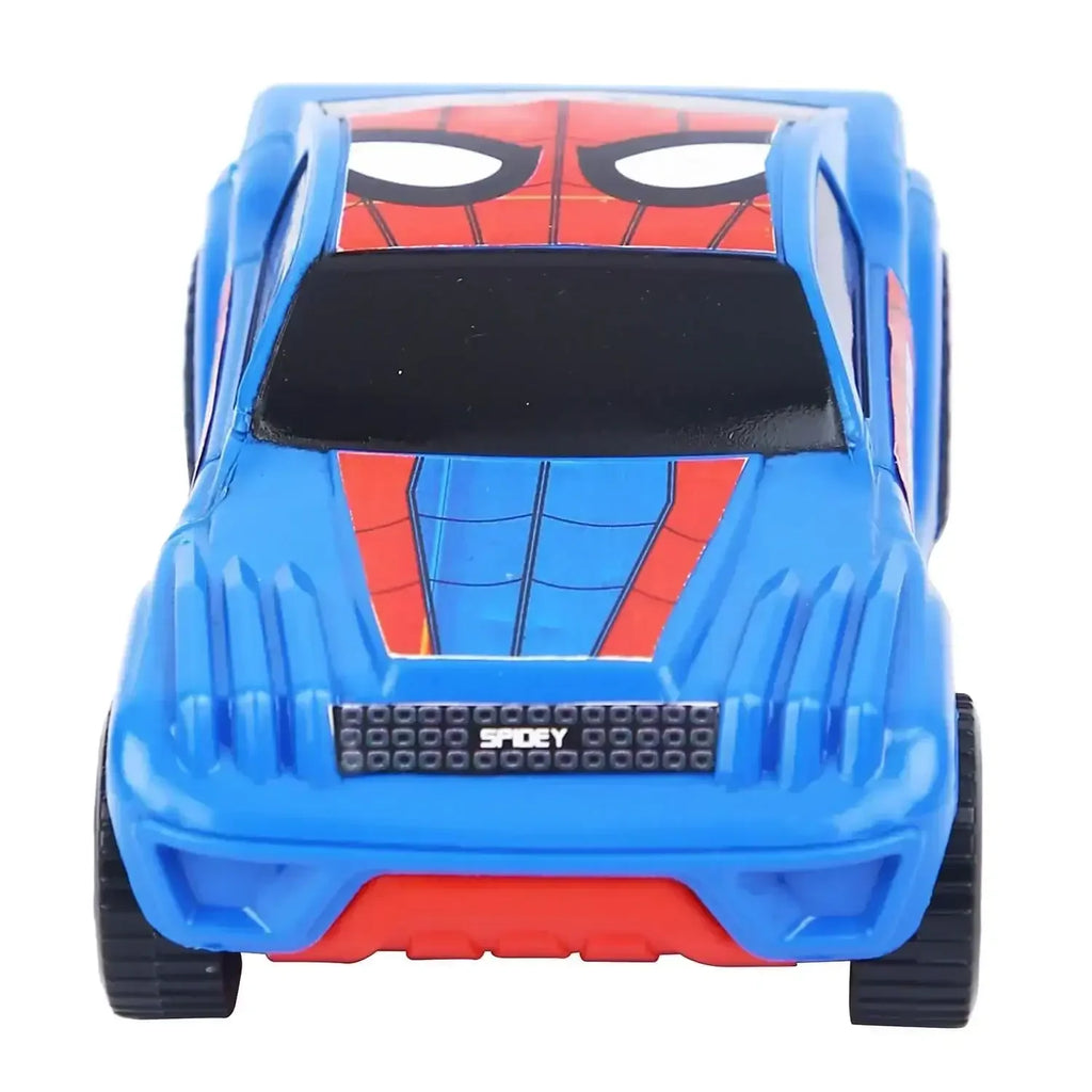 Skoodle Kid Marvel Pull-Back SUV – Spider-Man Edition | Durable Marvel Superhero Toy Car for Kids | Educational Pullback SUV for Boys & Girls | Blue & Red Spider-Man Vehicle Toy - Naivri