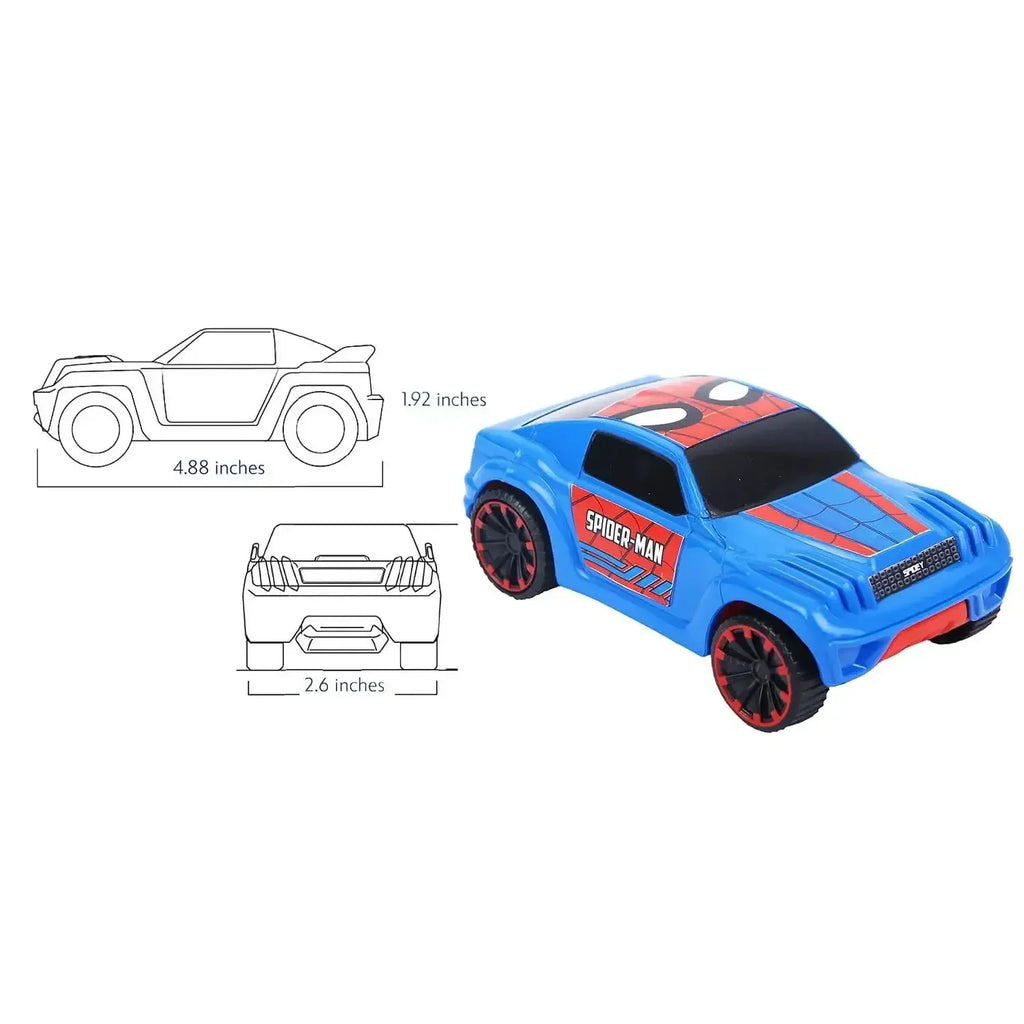 Skoodle Kid Marvel Pull-Back SUV – Spider-Man Edition | Durable Marvel Superhero Toy Car for Kids | Educational Pullback SUV for Boys & Girls | Blue & Red Spider-Man Vehicle Toy - Naivri