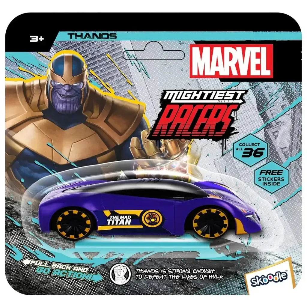 Skoodle Marvel Pull-Back Hyper Car – Thanos Edition | Purple Mini Vehicle Toy | Non-Toxic, Durable, Collectible Car for Kids | Enhances Motor Skills | Age 3+ - Naivri