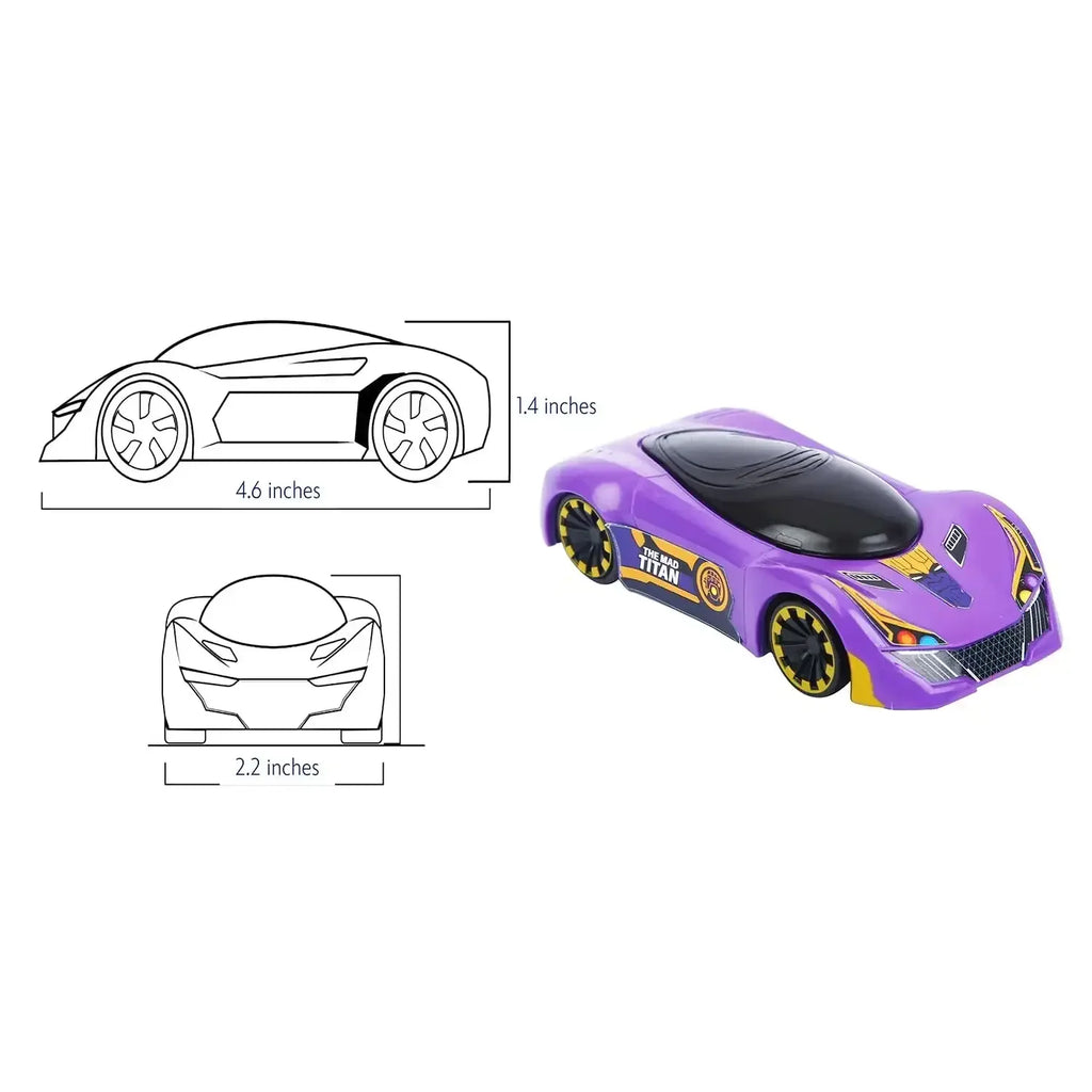Skoodle Marvel Pull-Back Hyper Car – Thanos Edition | Purple Mini Vehicle Toy | Non-Toxic, Durable, Collectible Car for Kids | Enhances Motor Skills | Age 3+ - Naivri