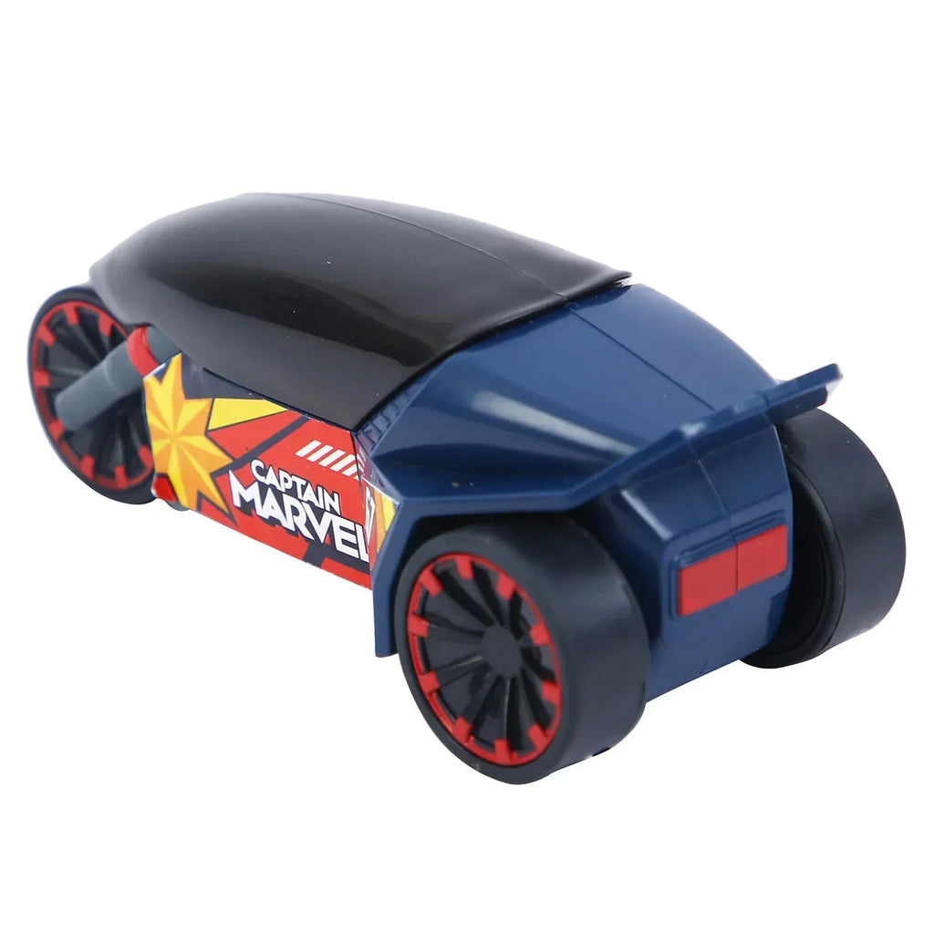 Skoodle Marvel Pull-Back Rider Bike – Captain Marvel Edition | Blue | Non-Toxic, Durable Superhero Motorbike Toy for Kids | Pull-Back Action | Great for Gifting, Racing, and Learning Play | Age 3+ - Naivri