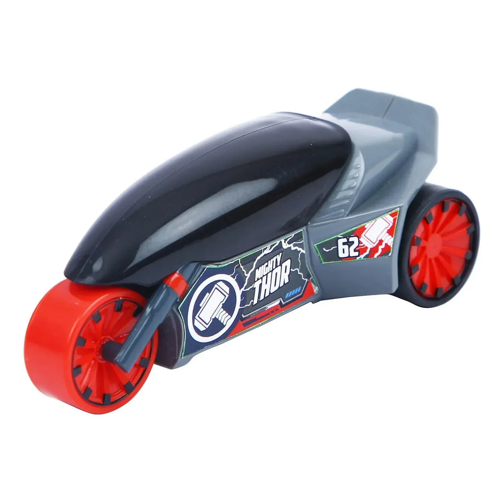 Skoodle Marvel Pull-Back Rider Bike – Thor Edition | Grey | Marvel Superhero Motorcycle Toy for Kids | Pull-Back Action | Durable & Non-Toxic | Creative Play & Gift Toy | Age 3+ - Naivri