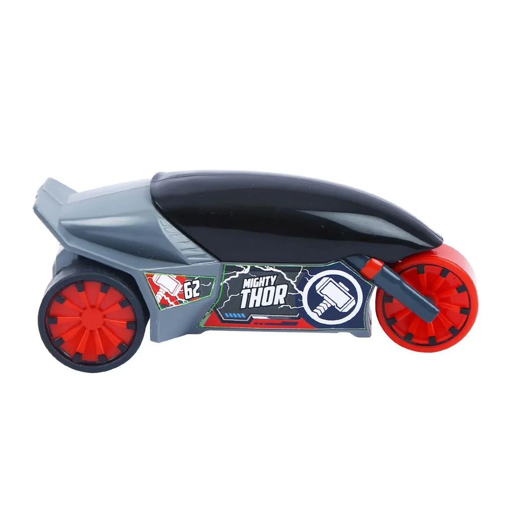 Skoodle Marvel Pull-Back Rider Bike – Thor Edition | Grey | Marvel Superhero Motorcycle Toy for Kids | Pull-Back Action | Durable & Non-Toxic | Creative Play & Gift Toy | Age 3+ - Naivri