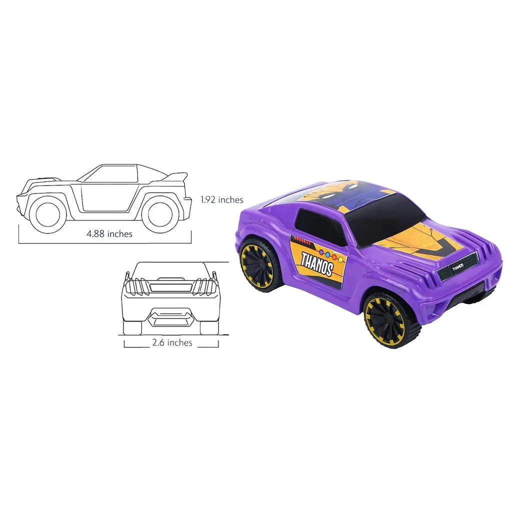 Skoodle Marvel Pull-Back SUV – Thanos Edition | Purple Pullback Toy Car for Kids | Marvel Superhero Vehicle Toy | Educational SUV Toy for Boys & Girls | Skoodle SUV Collection - Naivri