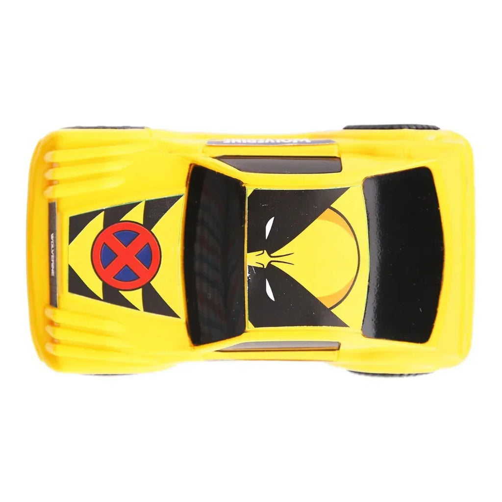 Skoodle Marvel Pullback Mightiest SUV – Wolverine Edition | Marvel Superhero Toy Vehicle | Educational Pullback SUV for Boys & Girls | Sturdy Collectible Toy Car for Kids (Yellow & Blue) - Naivri