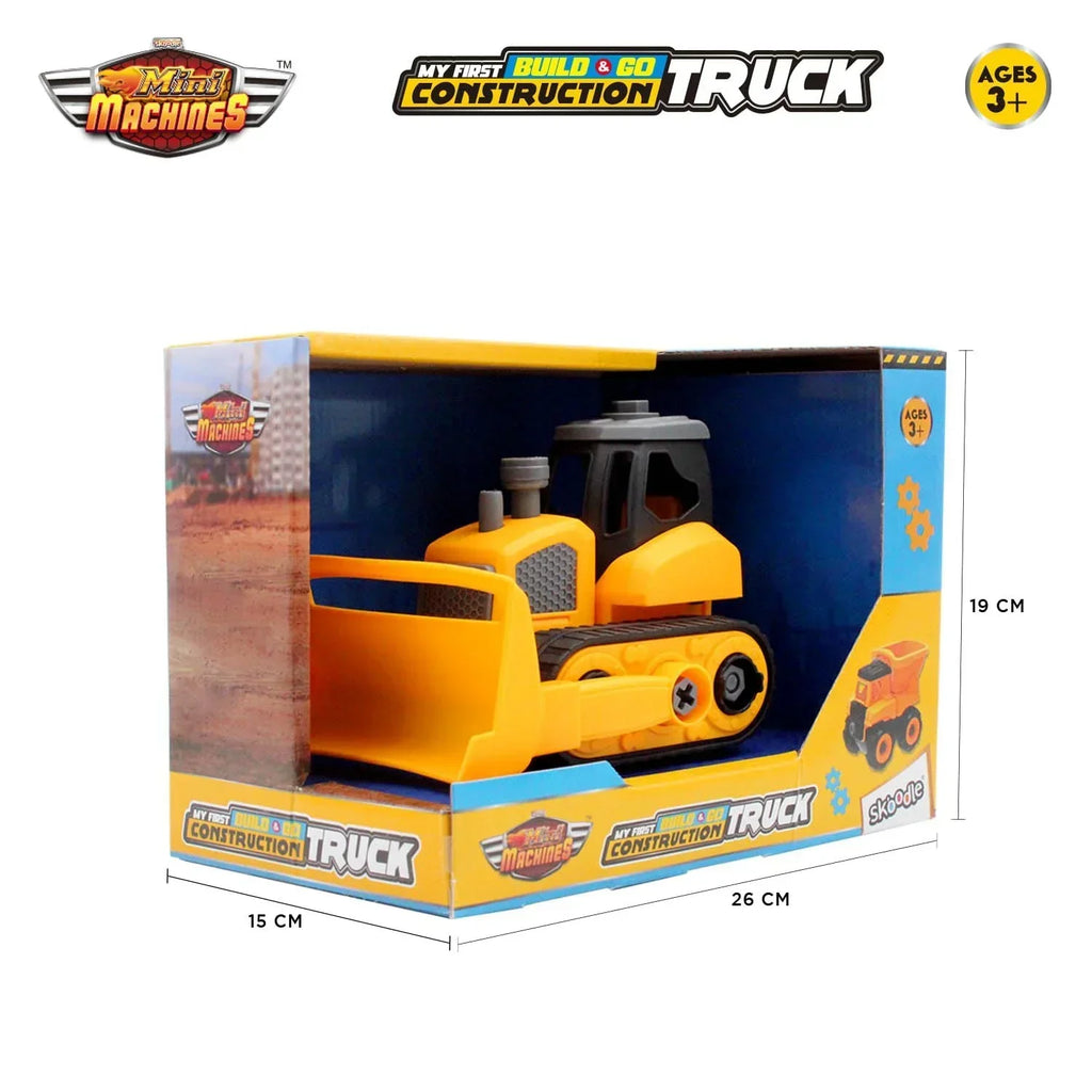Skoodle Mini Machines Build & Go Crawler Loader Truck with T-Shape Screwdriver – Educational & Pretend Play Construction Vehicle for Kids - Naivri
