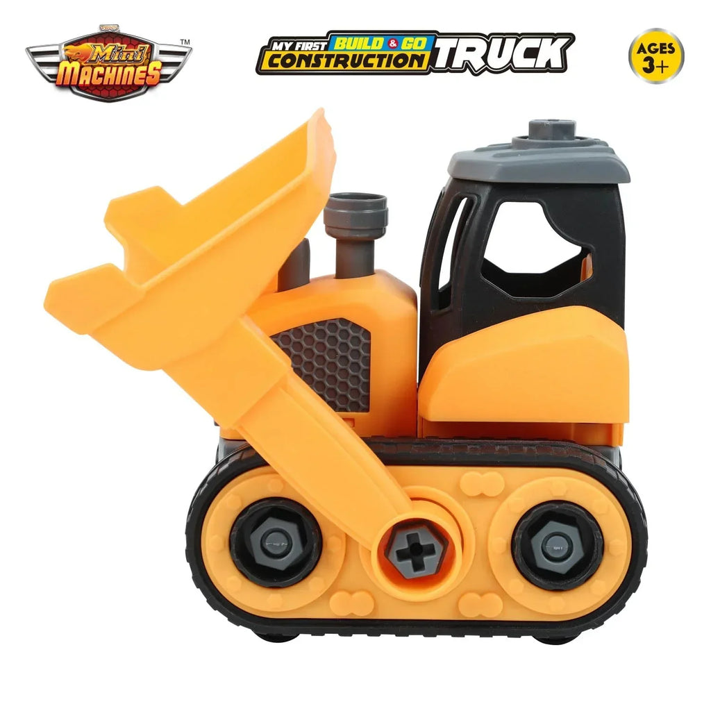 Skoodle Mini Machines Build & Go Crawler Loader Truck with T-Shape Screwdriver – Educational & Pretend Play Construction Vehicle for Kids - Naivri