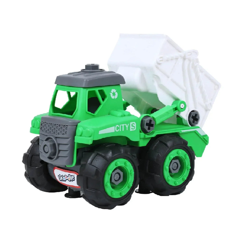 Skoodle Mini Machines Build & Go Sanitization Vehicle Truck – DIY Educational Construction Toy with T-Shape Screwdriver for Kids Age 3+ (Multicolor) - Naivri
