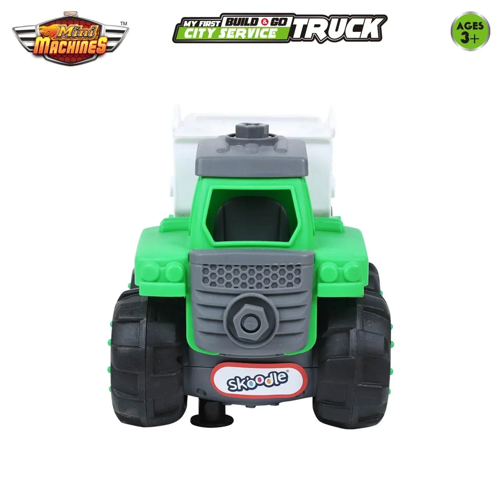 Skoodle Mini Machines Build & Go Sanitization Vehicle Truck – DIY Educational Construction Toy with T-Shape Screwdriver for Kids Age 3+ (Multicolor) - Naivri