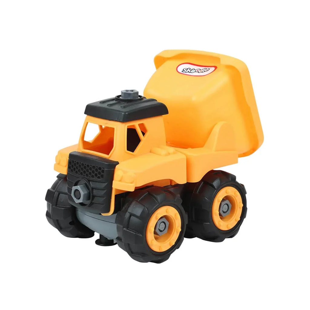 Skoodle Mini Machines Build & Go Stylish Dump Truck – Educational Construction Vehicle Toy with T-Shape Screwdriver for Kids Age 3+ (Multicolor) - Naivri