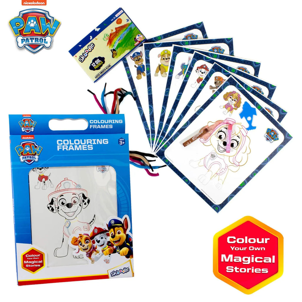 Skoodle Paw Patrol Colouring Frames - Naivri