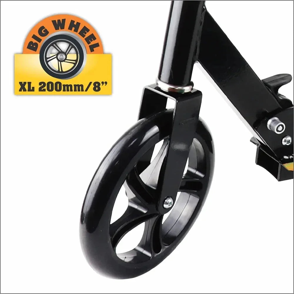 Skoodle Power Play Whoosh 2 Wheel Skate Scooter | Foldable Metal Scooter for Kids | Adjustable Height, Side Stand, Non-Slip Deck | Age 6+ - Naivri
