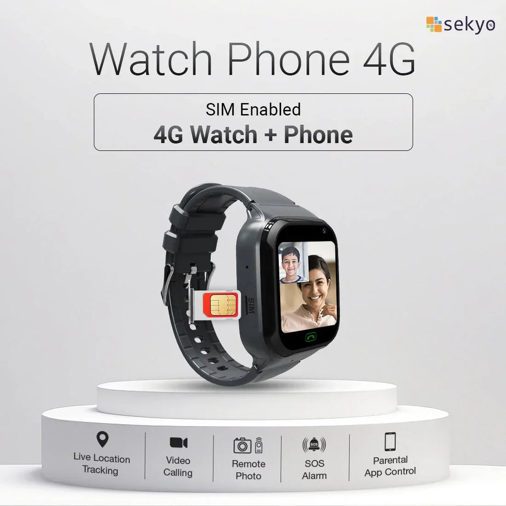 Smart Watch Phone 4G LTE with Video Calling & Live Tracking - Naivri