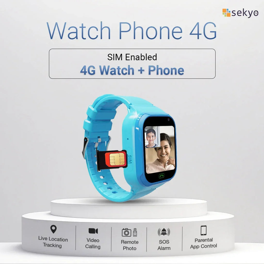 Smart Watch Phone 4G LTE with Video Calling & Live Tracking - Naivri